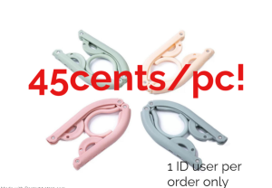 10PCS FOLDABLE TRAVEL HANGER – ERGONOMIC DESIGN / COMPACT / ANTI-SLIP / ONE SIZE FITS ALL