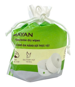 hăn khô đa năng Mayan sợi thực vật ( 80 tờ/gói ) - Dạng cuộn mềm mịn - An toàn cho da mụn và trẻ em