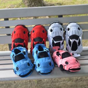 WENQUE Creative Sports Car Plush Slippers Fun Vehicle Shape Couple Stuffed Shoes Cozy Warm Racing House Shoes for Women and Men