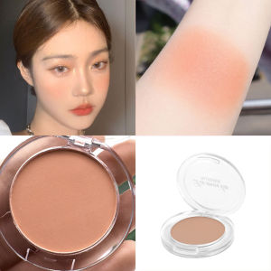มิลค์ชาบลัชออนสีพีช Pallete 6สีใบหน้าแร่สีที่ปัดแก้มแป้งแต่งหน้ามืออาชีพเงาคอนทัวร์สีชมพูบลัชเชอร์