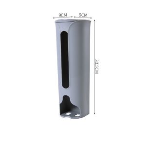 Wall Mounted Plastic Bag Holder Rubbish Bag Organiser Grocery Trash Bag Dispenser for Kitchen Bathroom Home Removable