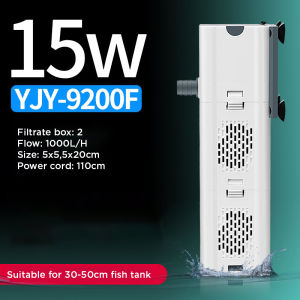 YEE Aquarium Filter Pump 3-in-1 Fish Tank Filter Silent Aeration smaller than 45db & Submersible Pump