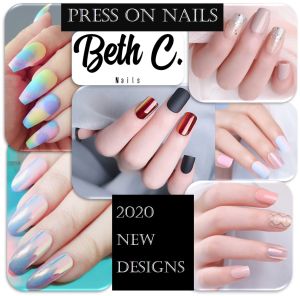 [Beth C.] 🇸🇬 Luxury Press On Nails With Glue Fast Shipping Singapore Stock/Premium Fake Nails/Long/ Short Nails
