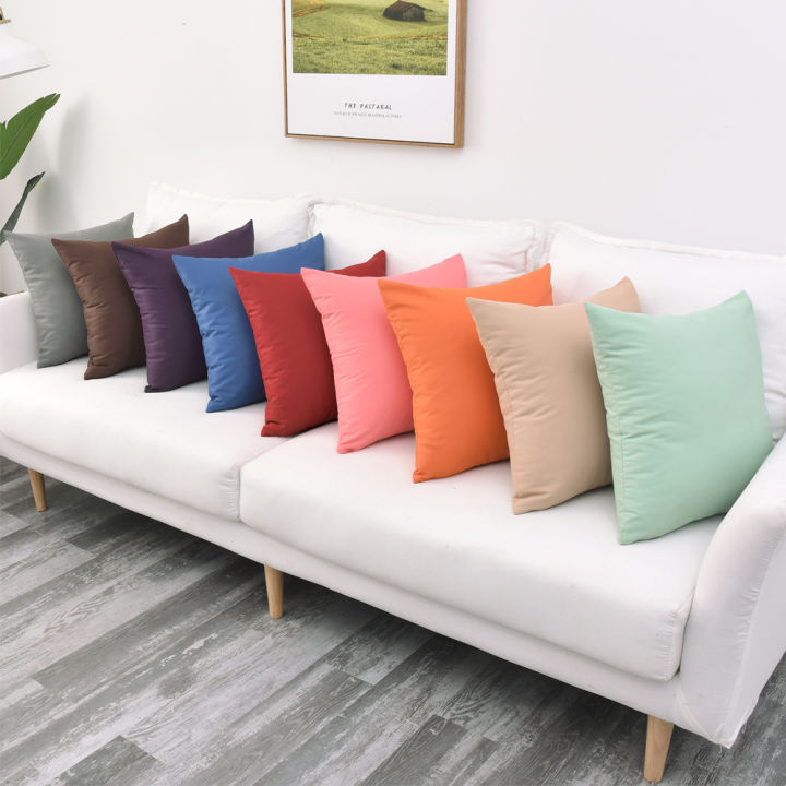 Twill Waterproof Throw Pillow Cover Nordic Plain Outdoor Cushion