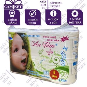 Giấy vệ sinh An Tâm 3 lớp cao cấp 6 Cuộn cho quán nước nhà hàng