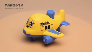 Hand Press Motion Aircraft Learning Toy for Preschooler Plastic Construction Brigh Color Inertia Car Toy for Hand Skill