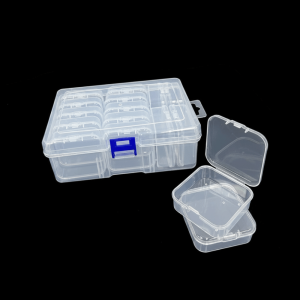 LE VICTORY 14pcs/set Multifunctional Transparent Plastic Storage Box Set Dustproof with Sorting Compartments Jewelry Storage Cases Portable Waterproof 14pcs Organizer Containers for Jewelry Beads DIY Accessories
