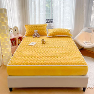 SUNLIGHT HOME Khăn trải giường nhung kẻ sọc Khăn trải giường màu trơn Vỏ nệm thoáng khí