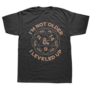 Funny Dungeons Dragons Birthday Level Up T-shirts Men Womens Fashion Casual Tshirt Loose Oversized T Shirt Summer