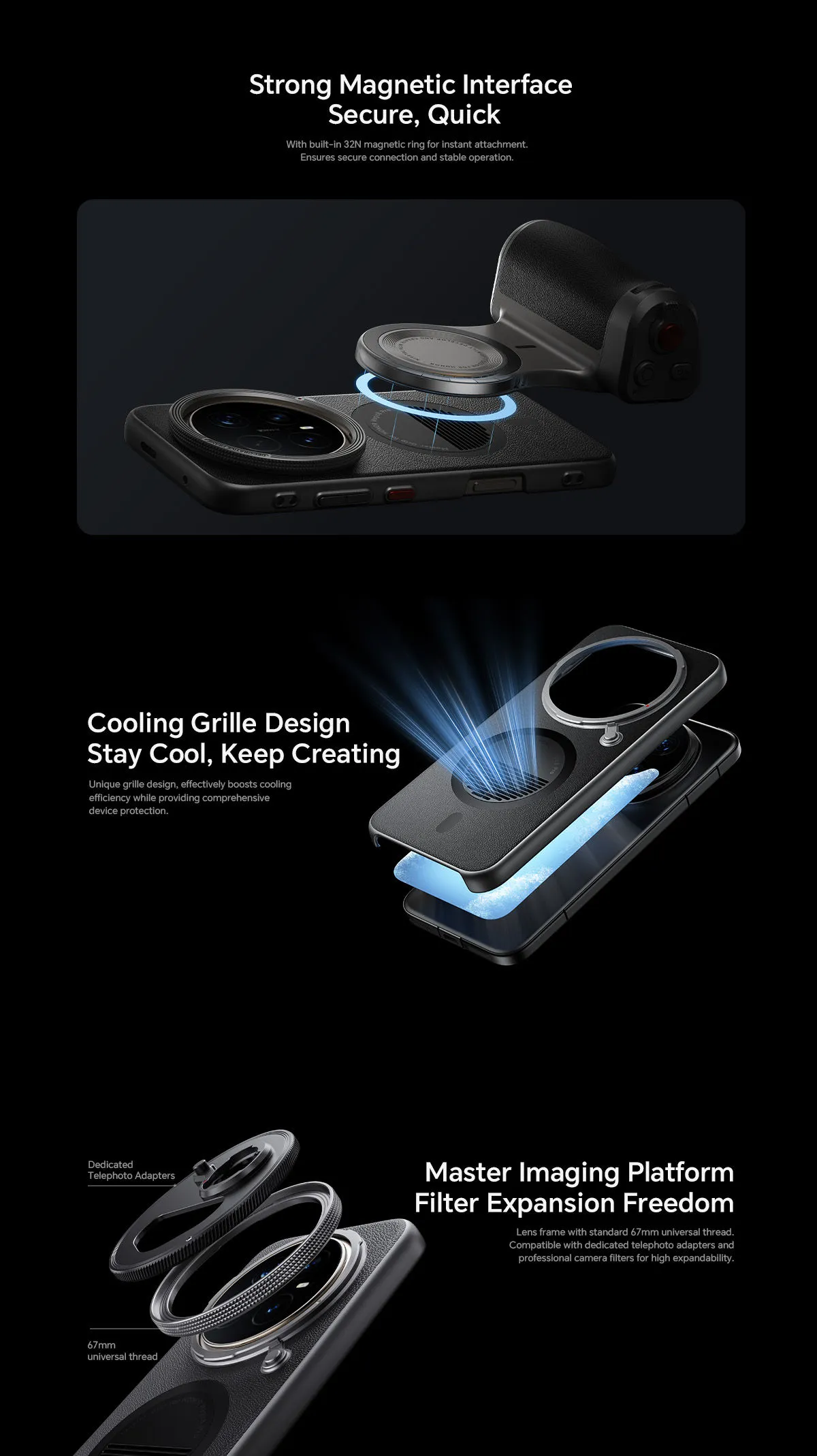 HONOR Magic 8 Pro Professional Imaging Kit | 2.35x Telephoto Extender | 200mm Ultra Night Telephoto | Pro Magnetic Grip (Official) 27 HONOR Magic 8 Pro Professional Imaging Kit | 2.35x Telephoto Extender | 200mm Ultra Night Telephoto | Pro Magnetic Grip (Official) 4