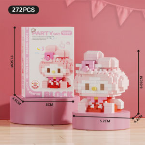 Mainan Bricks Susun Mini Karakter Kartun Sanrio Disney DIY Balok Puzzle Block Lucu Blok Panda Toy