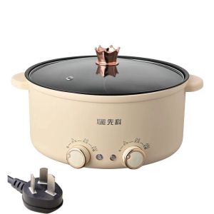 Electric heating double control pot household multifunctional 7L large capacity non-stick pot fast heating hot pot多功能电子火锅炉