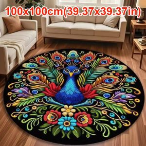 BUUXIAA Special-shaped Pea Carpet Non-slip Soft Pea Mat Portable Absorbent Blanket for Living Room Tea Table Bedside