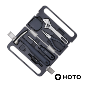 HOTO Household Hand Tool Set – 7-in-1 Kit with Hammer Pliers Spanner Screwdriver & Tape Measure