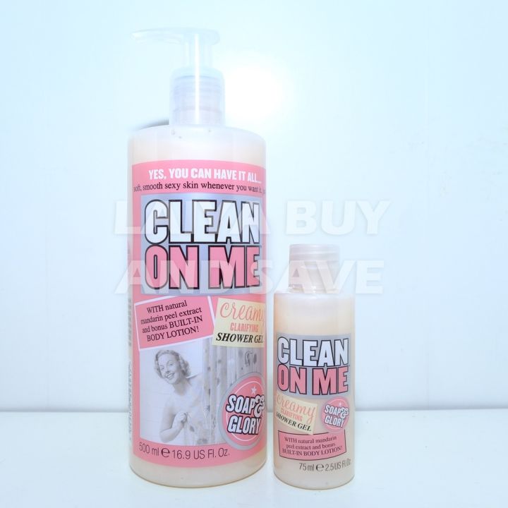 【COD】 Soap Glory CLEAN ON ME™ CREAMY CLARIFYING SHOWER GEL 500ml