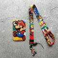 Super Mario Bus ID Card Holders Keychain Student Mario Bros Credit Cardholder Wallet Sleeve Lanyard Kids Gifts. 