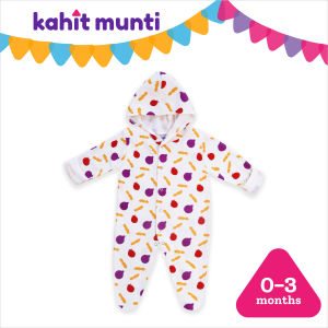 Kahit Munti Mitten Cuff Sleeper with Hood – Bahay Kubo (Girl) | Newborn Sleeper Jumpsuit