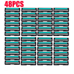 Monqiqi 4in1 คู่มือมีดโกน สำหรับนักกีฬาชายโดยเฉพาะ มีดโกนสำหรับผู้ชาย 48 ใบมีด + ครีมโกนหนวด 1 ขวด + กล่องครีมโกนหนวดใบมีดโก