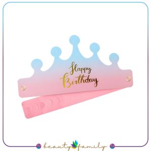 BF-C790 Topi Anak Ulang Tahun Kertas Bentuk Mahkota / Crown Happy Birthday Party Hat Topi Kertas HBD Dekorasi Pesta