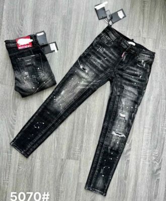 Quần bò jean nam dài { XEM VIDEO THẬT } đen rách kiểu vẩy sơn cá tính đẹp hot, chất jean co giãn tốt form slimfit giá rẻ KAYSTORE 26/9