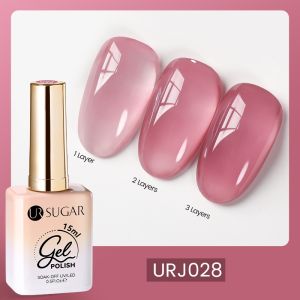 UR SUGAR Glass Bead Cat Magnetic Nail Gel Polish Flash White Spar Nude Nail Gel Magnetic Galactic Effect 15ml