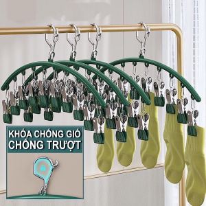 Móc kẹp tất đồ lót móc phơi treo quần áo 10 kẹp thông minh