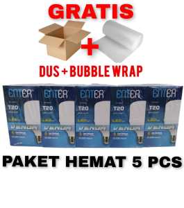Lampu LED ENTER Putih VENOM Bohlam LED Lampu Bohlam ENTER VENOM LED 5WATT 10WATT15WATT 20WATT PAKET 5PCS