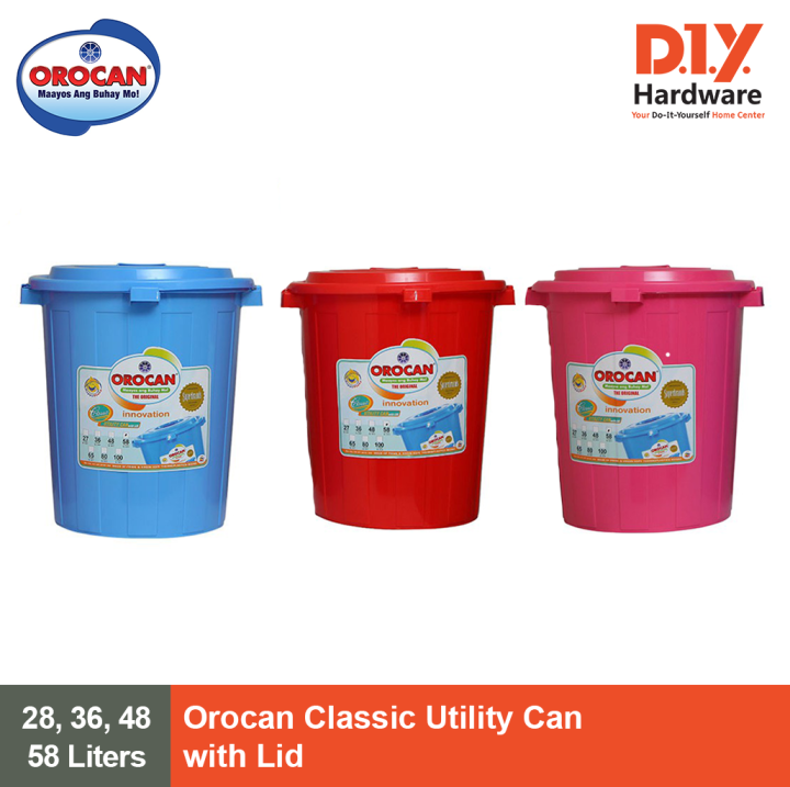 Orocan Classic Utility Can With Lid Liters Lazada Ph