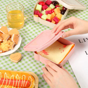 Large Capacity Toast Bread Box Portable Sandwich Container with Lid Reusable Food Storage Lunch Box