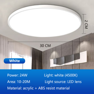LED Ceiling Light 24W/36W Ceiling Lamp Modern Lampu Downlight Lampu Rumah Ceiling Lamp Led Light For Room 3 Colours