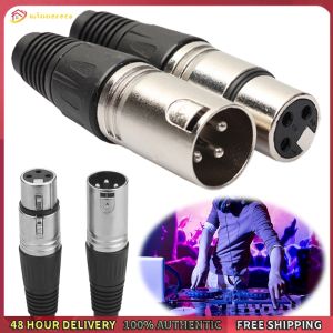 Winnereco 20pcs 3 Pin XLR Connector Socket Panel Mount Chassis 10 Male 10 Female Cannon XLR Connector Zinc Alloy Audio Microphone Connector for Mixer Amplifier