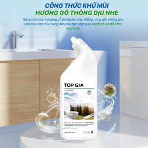 Nước tẩy bồn cầu Topgia đa năng không cần chà kháng khuẩn 99.9% khử mùi an toàn giữ bồn sạch lâu