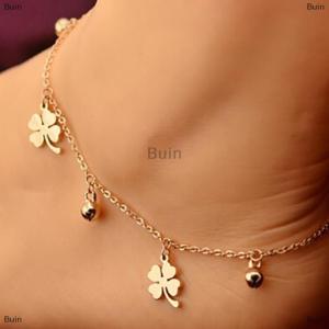 [COD] Buin Anklet Four-leaf Clover Three-bell Anklet Fast Selling Best-selling Foot Accessories