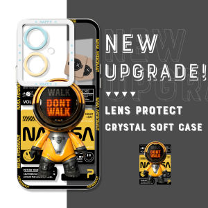 Hontinga Casing Case For Tecno Spark Go 2025 1 30C 10 Pro 8C Go 2022 2023 Camon 19 Pro 5G Neo Pova 2 Pop 7 Pro 4 Pro Camon 20 Itel S23 Camon 30 Pova 6 Pro 5G Transparent Clear Case New NASA Astronaut Soft Silicone Cases Phone Casing Softcase For Girls