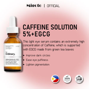 The Ordinary Caffeine 5% + EGCG 30ml Eye Serum | Puffiness Care Dark Circle Brightening Hydrator with 5% Caffeine - Depuffing Formula for Tired Eyes