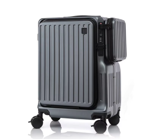 กระเป๋าเดินทางพร้อมช่องเก็บของด้านข้าง และเปิดด้านหน้าได้ สามารถนำขึ้นเครื่องบินได้ ขนาด 20 นิ้ว