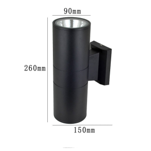 【2025 new aluminum】LED wall lamp Outdoor Double Head Wall Lamp mounted Light Landscape Fence Up-Stair Yard Lamp Outdoor Garden Emergency Street Lights Garden Exterior Corridor Hotel Modern Decoration Garden Courtyard