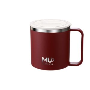 QUA Anti Scalding Handle Coffee Mug Large Capacity Reusable Thermal Mug Fashion Thickened Milk Tea Cup Students Water Cup