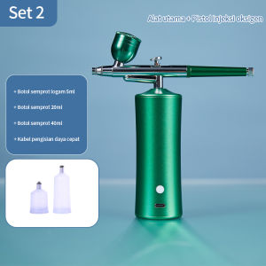DL Portable Compressor Airbrush wajah injeksi oksigen USB 160kpa Nano Mist Sprayer Oxy Instrumen kecantikan Kulit Wajah
