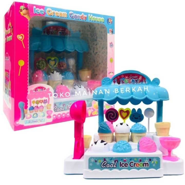 MAINAN ANAK ICE CREAM CANDY HOUSE MAINAN JUAL ICE CREAM ES KRIM LI  PROMO COD ISTANA KIDS TOYS Lazada Indonesia