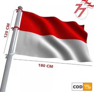 bendera merah putih ukuran 180cm X 120cm- bendera jumbo - Bendera 17 agustus HUT RI