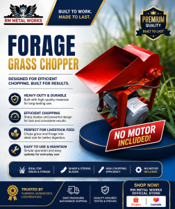 Forage Grass Chopper Silage Machine - Heavy-Duty Durable Efficient Chopping Sharp Strong Blades High Chopping Efficiency No Motor Included