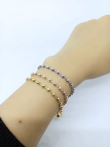 gelang perak asli lapis emas/gelang biji lada ukir sangkar 2bel/gelang asli silver 925/gelang fashion wanita