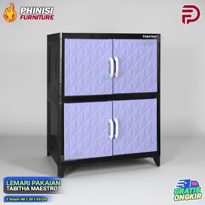 Lemari Plastik Tabitha Mestro Tabitha Mini Susun 4 Lemari Pakaian Plastik Lemari Pintu Serbaguna