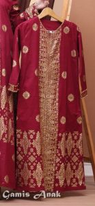 Baju Couple Batik Set Pakaian Keluarga Ibu Bapak anak warna merah maroon  Sarimbit Batik Keluarga Seragam Batik Keluarga Untuk Pesta Modern Baju Pesta  Bajua batik Couple Gamis  Keluarga Modern baju couple 2 3 4 5 orang