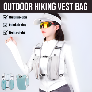 Running Mobile Phone Bag Outdoor Climbing Vest Bag Cycling Hiking Vest Bag Light Sports Storage Backpack Water Bottle Bag手机袋户外登山马甲包