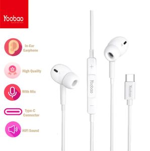 Original YOOBAO L-C17 3D Stereo Surround Sound Button Control with Microphone Wired Type-C Connector In-Ear Earphone