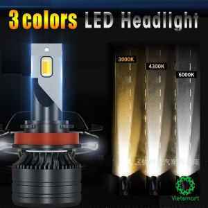 (Bh 1 năm) Cặp bóng đèn Led Y2 - 3 màu / 1 màu chân H1 H3 H4 H7 H11 9005/HB3 9006/HB4 9012 - chip Cree siêu sáng