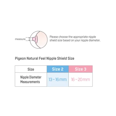 Pigeon Natural Feel Nipple Shield - Size 2 (13-16Mm)