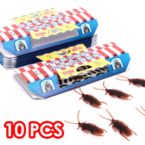 【In stock】10 pieces of cockroach house kitchen cockroach killer indoor household sticky cockroach board cockroach trap cockroach stick super sticky pest killer non-toxic and environmentally friendly